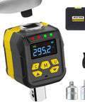 Half Inch Drive Digital Torque Adapter With Buzzer And LED Indicator, 15 To 295 Ft-Lb, 20 To 400 Nm, Includes One Quarter Inch And Three Eighths Inch Adapters, Calibration Certificate, Pro Grade Torque Converter For Accurate Tightening