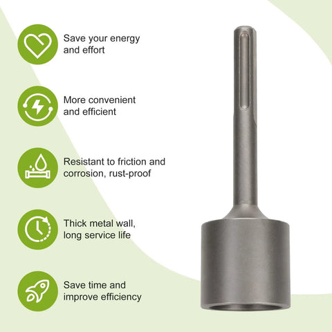 Heavy-Duty SDS Max T Post Driver For Fence Posts And Hammer Drills Compatible With Bosch DeWalt Makita Milwaukee