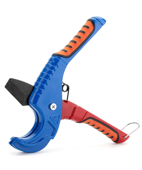 Pro Grade PEX Pipe Cutter For One Eighth To One And Five Eighths Inch Tubing, Clean Burr Free Cuts, Durable Handheld Tube Cutter For Plumbing