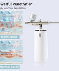 Nano Facial Steamer Rechargeable Portable High Pressure Oxygen Sprayer For Ultra Fine Cool Mist Hydration Three Tenths