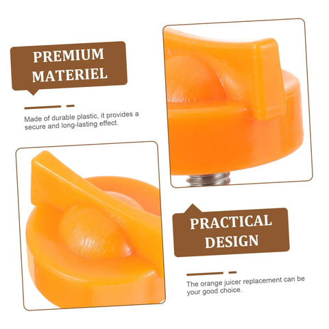 Tightening Screw For Orange Juicer Replacement Parts For Electric Juicer Machine Sturdy Plastic Peeler Screw Essential Kitchen Accessory For Daily Use No Fuss Juicing And A Secure Fit. Close-up of orange plastic screw with text describing premium and practical features.