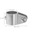 22mm Stainless Steel Bimini Top Jaw Slide Connector For Boats And Patios, Corrosion Resistant Marine Hardware, No Fuss Quick Release Design, Reliable Connection, Perfect For Boat Umbrella Mounts And Outdoor Setups. Side view with 22mm opening and dimensions