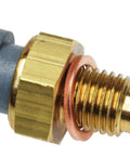 Direct Fit Engine Coolant Temperature Sensor Top Shelf Aftermarket Replacement with brass tip and gray connector for truck applications.
