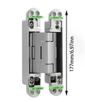 Top Notch Invisible Adjustable Hinges For Super Quiet Soft Close Cabinet Doors Heavy Duty Closet Hardware, 177mm size