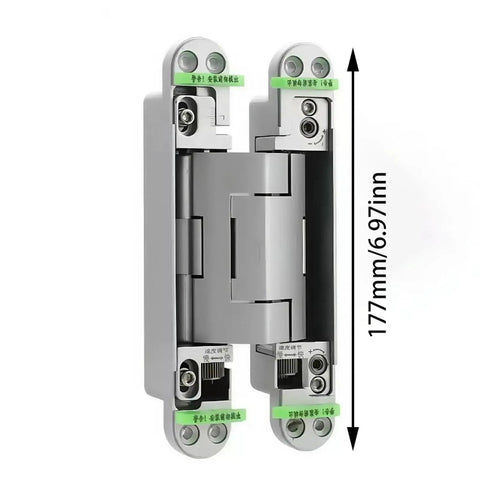 Top Notch Invisible Adjustable Hinges For Super Quiet Soft Close Cabinet Doors Heavy Duty Closet Hardware, 177mm size