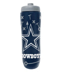 NFL Football Squeeze Bottle 32 Ounce Hydration Bottle For Sports Kids And Adults Easy Squeeze Design Dallas Cowboys Fan Favorite
