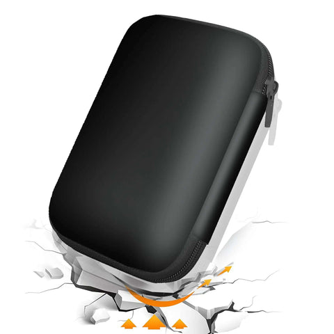 Built Like A Tank EVA Hard Shell Carrying Case For 5.9 Inch Mp3 Players black exterior with crash padding and smooth zippers