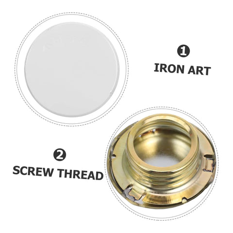 Concealed Fire Sprinkler Cover Plate And Ceiling Escutcheon featuring a snug fit with screw thread detail, iron build, 3.34 inches.