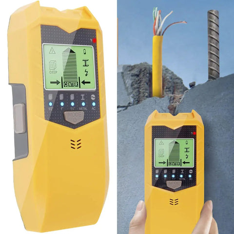 Reliable 5 In 1 Stud Finder Sensor With Bright Lcd Display And Instant Audio Alerts Battery Powered Wall Scanner Detector That Snags Boards And Wires Quick Saving Your Knuckles On Any Weekend Home Fix Up Gig