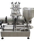 Built Like A Tank Automatic Pneumatic Liquid Paste Filler With Smooth Moving Conveyor Belt Dual Head Stainless Steel Dispenser 12 Mm Nozzle.