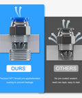 Industrial Quick Connect Air Fittings Kit 78 Piece Set For One Eighth One Quarter Five Sixteenths Three Eighths And One Half Inch Hoses Includes Push Lock And Quick Release For Air Compressor Systems Built With Nickel Plated Brass And PBT For Your Shop showing pre-coated NPT thread sealant