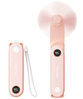 Portable Handheld Mini Fan With LED Display, 3-in-1 USB Rechargeable Fan And Flashlight For Travel, Cute Bear Pocket Size