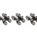 3 Pcs 43mm Mini Cabinet Invisible Hinges 180 Degree Zinc Alloy Cross Hinge Set Black Plated For Cabinets Jewel Boxes Durable