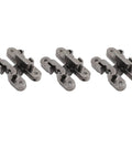 3 Pack Hidden Hinges Heavy Duty Zinc Alloy 43mm for Doors and Folding Tables Concealed Hardware, set of three hinges