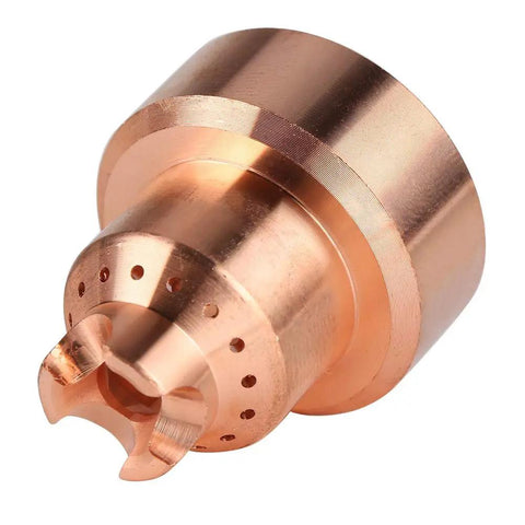 Super Cool Plasma Caps 5 Pack Copper Replacement For Thermal Dynamics 85 And 105 Cutting Torch Consumables, detailed view of copper arc plasma cap.