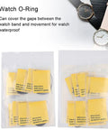 Pro Grade Rubber Watch Gasket Set For 16mm To 34mm Cases, 10 Sizes With 0.5mm And 0.6mm Thickness in packaging