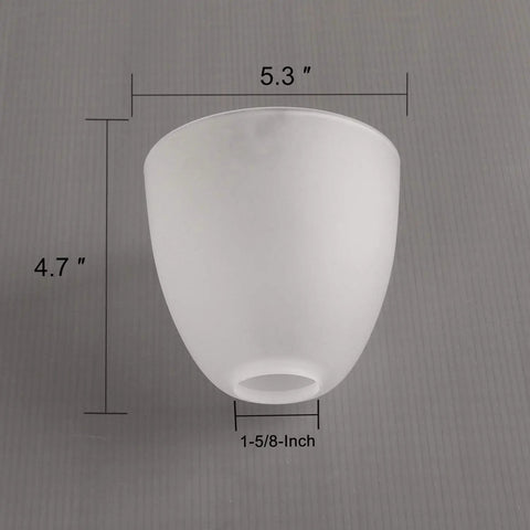 Bell Shaped Frosted Glass Shade For Ceiling Fans And Pendant Lights Replacement Lipless Glass Cover With 1 5 8 Inch Fitter Opening