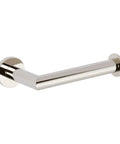 Kubic Single Post Toilet Paper Holder In Polished Nickel With Open Arm Design for Easy Roll Changes Durable Solid Brass Construction And Included Mounting Hardware For A Sturdy Bathroom Upgrade
