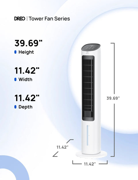 Evaporative Air Cooler 40 Inch Tower Fan With 80 Degree Oscillation For Chill Air Removable Water Tank And Ice Packs Remote Control