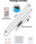 Under Monitor RGB Light Bar For Dope Desk Setup USB Powered LED Ambient Light For PC And Gaming 12 Inch 353 Color Modes Package