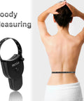 Person using 60 Inch Body Measuring Tape With Lock Pin And Push Button Retract, Dual Inch And Centimeter Tape Measure for waist
