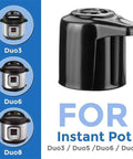 Easy Install Steam Release Valve for 3 5 6 8 Qt Pressure Cookers Replacement Handle shown with Duo models