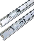 22 Inch Full Extension Drawer Slides Set 1 Pair Side Mount Ball Bearing Rails For Cabinets Wardrobes And Kitchens Heavy Duty 100 Lb Load Capacity Cold Rolled Steel With Zinc Finish Includes Screws