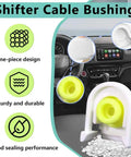 2 Pack Transmission Shifter Cable Bushing With Cap For Ford Edge 2015-2018 Fusion 2013-2016 Escape 2013-2019 Transit Connect 2013-2021 C Max 2013-2018 Replacement Kit Durable Plug-and-Play OEM Style Fit Easy Install Reliable Gear Shifter Linkage, white and yellow bushing