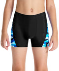 Youth Boys Swim Shorts Square Leg Quick Dry Nylon Swimsuit With UPF 50 Plus Sun Protection, Adjustable Drawstring Waist, front view