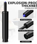 Beefy Heavy Duty Office Chair Gas Lift Cylinder Replacement, Adjustable Height 11.5 to 17.5 Inches, 6 Inch Stroke, Black Steel