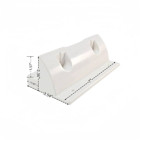 Flat Roof Solar Panel Mounting Bracket Kit 7 Piece ScrewFix Roof Mounts For RVs Vans Caravans Sheds And Boats side view