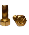 7/16-14 Grade 9 USA Hex Cap Screws Bolts Yellow Zinc Plated L-9 Alloy 1 Inch Length Full Thread Durable Hardware Fasteners