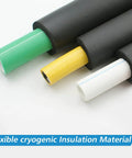 URBEST pipe insulation tubing kit: three black foam sleeves with exposed green, yellow, and white inner tubes (1/4" x 3/8").