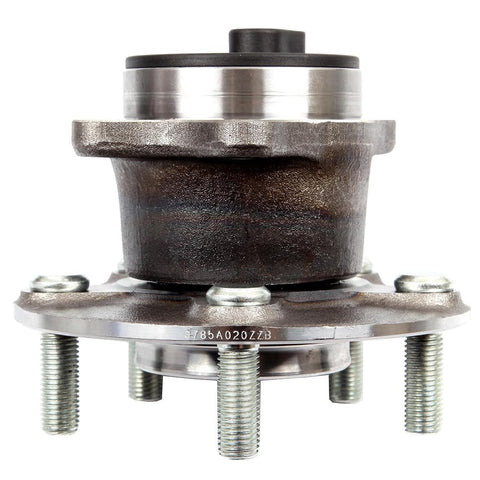 Rear Wheel Hub And Bearing Assembly 512394 Direct Fit For Mitsubishi Lancer 2008 2017 And Outlander 2008 2013 Plus Outlander Sport 2011 2012 With ABS Two Piece OE Quality Replacement Ready To Roll. Front view of product showing bolts and structure.
