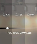 Smart WiFi LED Track Lighting Kit With Four Heads RGB CW Color Changing No Hub Required dimming levels from 10% to 100%
