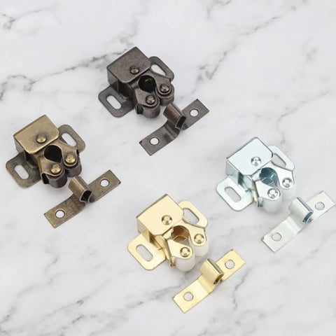 Double Roller Cabinet Latch Set 20 Pack in coffee color made of cold rolled steel for pantry, cupboard, dresser, wardrobe