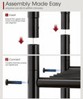 Assembly instructions for No Sweat Install Heavy Duty 5 Tier Metal Wire Shelving, Set Of 2 Compact Storage Racks With Floor Levelers.