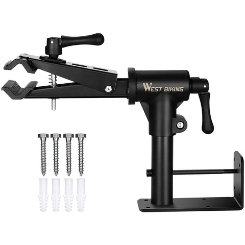 Heavy Duty Bike Repair Stand With Adjustable Clamp, Wall Or Bench Mount, Holds Up To 88 Lbs, Ideal Tool Rack for Home Garage