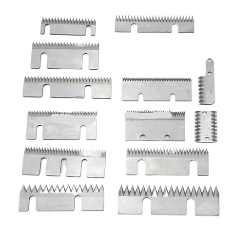 Top Shelf Carbon Steel Carton Sealer Blades Pack Of Ten Heavy Duty Semi Automatic Packing Machine Knives sharp serrated blades layout