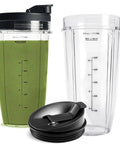 24 Oz Replacement Cups For Nutri Blender With Sip And Seal Lids 2 Pack Compatible With BN401 BN400 BN800 BN801 SS101 SS351 SS151