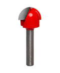 Top Shelf Carbide Router Bit With 1/4 Inch Shank And 3/4 Inch Cutter For CNC Machines, showcasing 3/8 radius, red color.