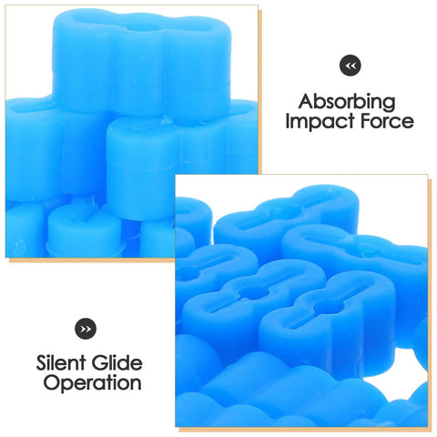 Close-up of blue Drawer Stopper Bumpers For Furniture Rubber End Stoppers For Drawer Slides Silent Glide Operation