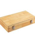 Wooden case for Pro Grade Keyway Broach Set For Lathe 18 Pcs HSS Includes Sizes 1 8th Inch B 3 16th Inch B 1 4th Inch C And 3 8th Inch C