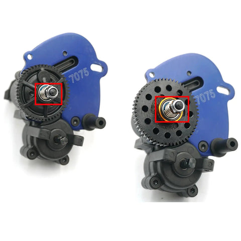 48P 55T Steel Spur Gear For Traxxas One Sixteenth Scale E Revo Summit Slash Mini E Revo Mini Slash Upgrade installed view