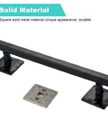 Rustic Barn Door Handle 12 Inch Heavy Duty Matte Black Sliding Door Pull For DIY Barn Door Gate Shed Or Garage Solid Square Metal Construction