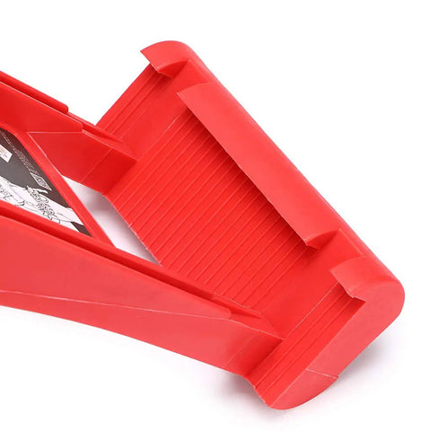 Red ABS plastic handle of 2 Pack Drywall Carrier Handles For Lifting Large Panels, Non Slip TPR Grip detail view