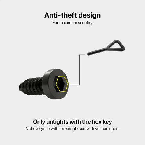 Stainless Steel License Plate Screws Kit With Hex Key For Cars Trucks And Motorcycles Rattle Proof Anti Theft Security Fasteners