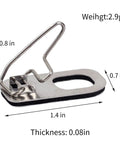 Close-up of Three Piece Archery Arrow Rest For Recurve Bow With Durable Wire Design, dimensions shown, high strength steel