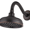 Marielle Showerhead With Shower Arm And Flange 1.8 GPM Tuscan Bronze WaterSense Certified Rain Spray For Even Coverage CALGreen Compliant