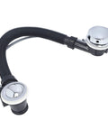 Onythral Bathtub Overflow Drainer Easy Install, flexible drain pipe with chrome cover, durable plastic construction.